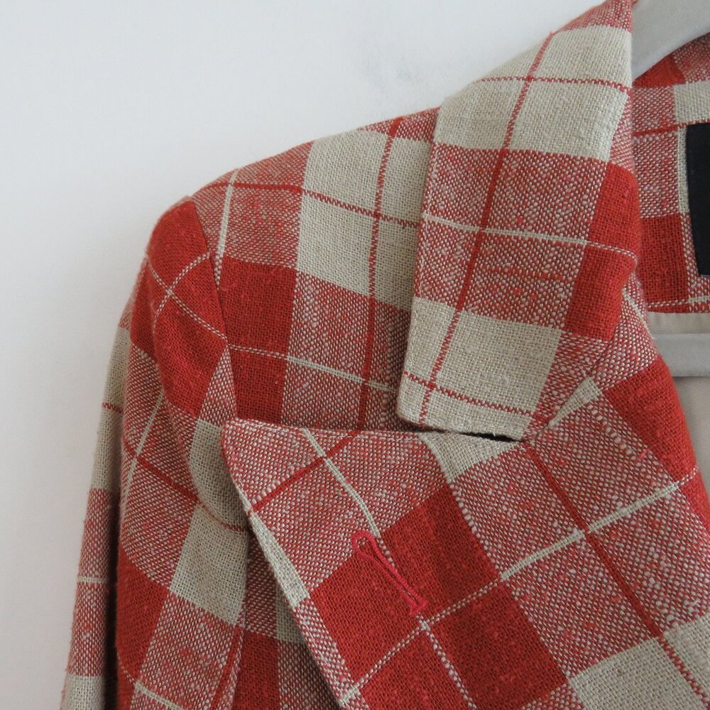 SMYTHE Patch Pocket Birkin Blazer in Rust Spring Tweed - Women's Size US 6 - Picture 6 of 16